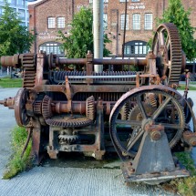 Antique machine on the port